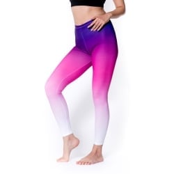 フルグラフィック美脚ヨガレギンス ナチュラル＆フラワー系 - パープルグラデーション - サブ3