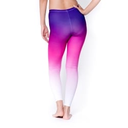 フルグラフィック美脚ヨガレギンス ナチュラル＆フラワー系 - パープルグラデーション - サブ4