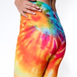 フルグラフィック美脚ヨガレギンス ナチュラル＆フラワー系 - タイダイ - サブ5