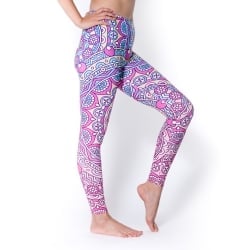 フルグラフィック マンダラ美脚ヨガレギンス - パステル系サイケデリックマンダラ - サブ3