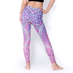 フルグラフィック マンダラ美脚ヨガレギンス - パステル系サイケデリックマンダラ - サブ4