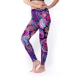 フルグラフィック マンダラ美脚ヨガレギンス - パープルメヘンディ - サブ3