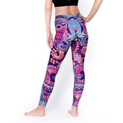 フルグラフィック マンダラ美脚ヨガレギンス - パープルメヘンディ - サブ4