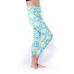 フルグラフィック美脚ヨガレギンス ナチュラル＆フラワー系 - イカット - サブ3