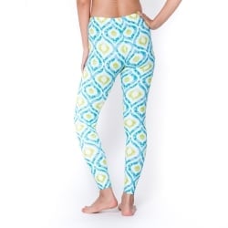 フルグラフィック美脚ヨガレギンス ナチュラル＆フラワー系 - イカット - サブ4