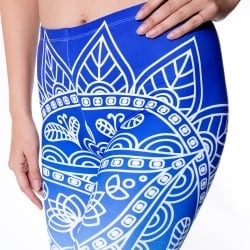 フルグラフィック マンダラ美脚ヨガレギンス - ブルーグラデーション - サブ5
