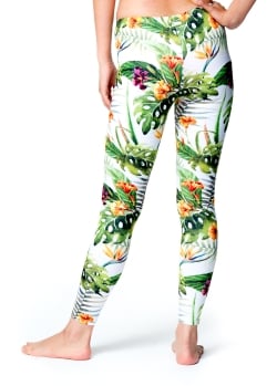 フルグラフィック美脚ヨガレギンス - トロピカルリーフ - サブ4