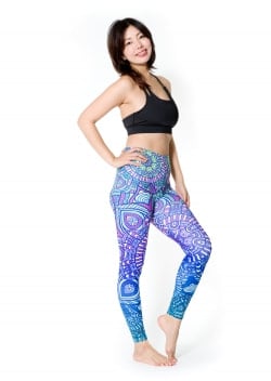 フルグラフィック マンダラ美脚ヨガレギンス - サイケデリックマンダラ - サブ3