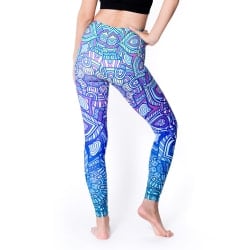 フルグラフィック マンダラ美脚ヨガレギンス - サイケデリックマンダラ - サブ5