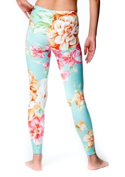 フルグラフィック マンダラ美脚ヨガレギンス - レトロフラワー - サブ4