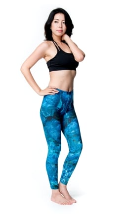 フルグラフィック マンダラ美脚ヨガレギンス - 深海 - サブ2