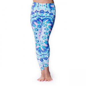 フルグラフィック マンダラ美脚ヨガレギンス - あじさい(YOGA-PANTS-3)