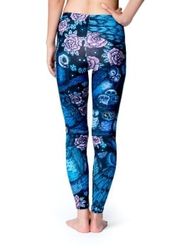 フルグラフィック美脚ヨガレギンス サイケデリック＆パーティー系 - ふくろうファミリー - サブ4