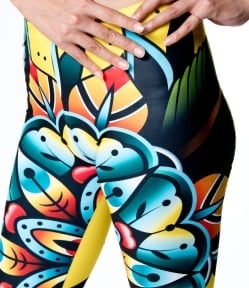 フルグラフィック美脚ヨガレギンス サイケデリック＆パーティー系 - サイケデリックフラワー - サブ5