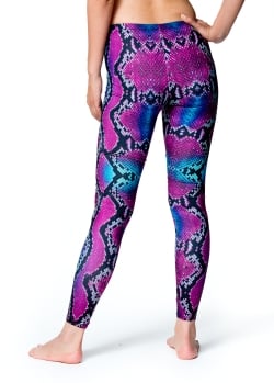 フルグラフィック美脚ヨガレギンス サイケデリック＆パーティー系 - パイソン  - サブ4