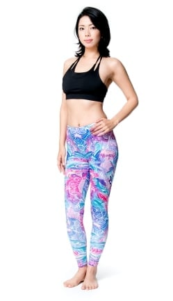 フルグラフィック美脚ヨガレギンス サイケデリック＆パーティー系 - サイケデリックオーシャン - サブ2
