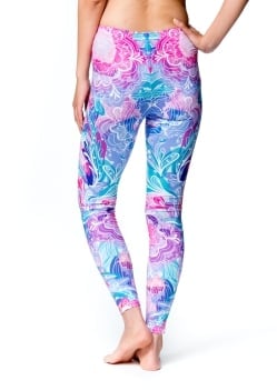 フルグラフィック美脚ヨガレギンス サイケデリック＆パーティー系 - サイケデリックオーシャン - サブ4