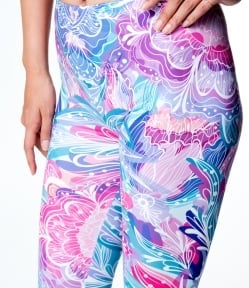 フルグラフィック美脚ヨガレギンス サイケデリック＆パーティー系 - サイケデリックオーシャン - サブ5