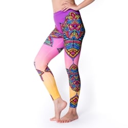 フルグラフィック マンダラ美脚ヨガレギンス - 極彩色マンダラ - サブ3