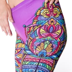 フルグラフィック マンダラ美脚ヨガレギンス - 極彩色マンダラ - サブ5