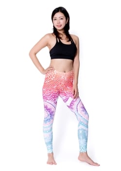 フルグラフィック マンダラ美脚ヨガレギンス - トワイライトスカイ - サブ2