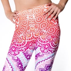 フルグラフィック マンダラ美脚ヨガレギンス - トワイライトスカイ - サブ5