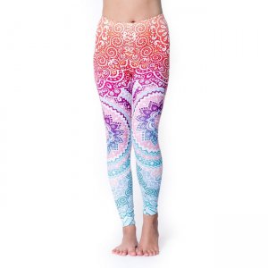 フルグラフィック マンダラ美脚ヨガレギンス - トワイライトスカイ(YOGA-PANTS-8)