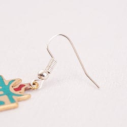 吉祥文様のメタルチベタンピアス カーラチャクラ テンフォールド シンボル - サブ4