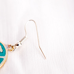 吉祥文様のメタルチベタンピアス オンマニペメフム - サブ5