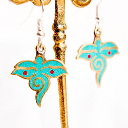 吉祥文様のメタルチベタンピアス ブッダアイ - サブ2