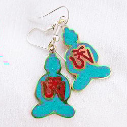 吉祥文様のメタルチベタンピアス ブッダオーン - サブ3