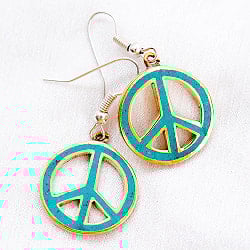 吉祥文様のメタルチベタンピアス ピースマーク - サブ3