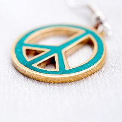 吉祥文様のメタルチベタンピアス ピースマーク - サブ4