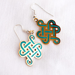 【全3種】吉祥文様のメタルチベタンピアス 吉祥紐 - サブ3