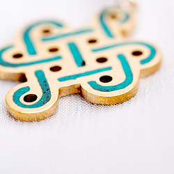 【全3種】吉祥文様のメタルチベタンピアス 吉祥紐 - サブ4