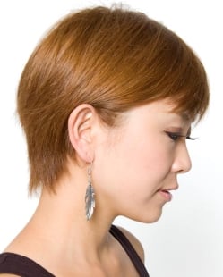 ホワイトメタルのピアス - フェザー - サブ5