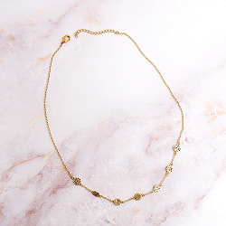 ゴールドカラーのシンプルデザイン　チャクラネックレス　小 - サブ2