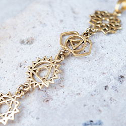 ゴールドカラーのシンプルデザイン　チャクラネックレス　ペンダント - サブ3