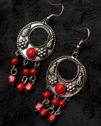 トライバル・エスニックピアス[赤]の商品写真