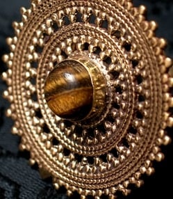 インドの伝統円形デザイン 天然石リング - サブ3