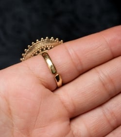 インドの伝統円形デザイン 天然石リング - サブ5