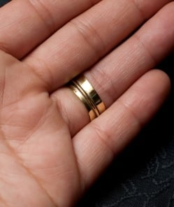 インドの伝統更紗デザイン 天然石 フリーサイズ リング - サブ2