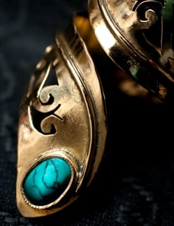 インドの伝統更紗デザイン 天然石 フリーサイズ リング - サブ4