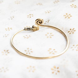 天然石とぐるぐるメタルバングル - サブ2