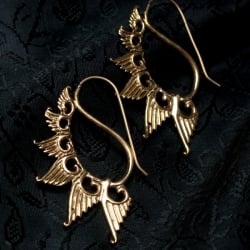 インドのトラディショナル・フェザーモチーフピアス - サブ2