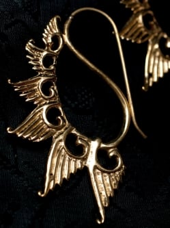 インドのトラディショナル・フェザーモチーフピアス - サブ3