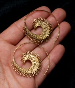 孔雀模様のうずまきピアス - サブ4