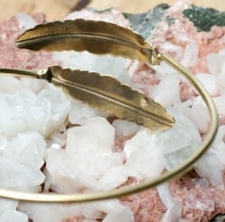 フェザーモチーフのメタルバングル - サブ2