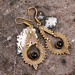 パワーストーンの艶めきゴールドピアス - サブ2