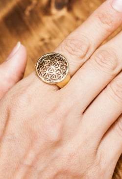 生命の花のゴールドリング - サブ5